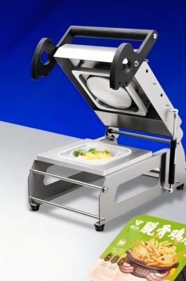 304 Stainless Steel Manual Tray Sealer CH-FR190YE with Tight Seal for Food Packaging