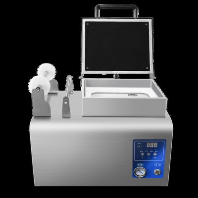 Plastic Tray Vacuum Skin Sealing Machine with Food Grade Stainless Steel and 6061 Anodized Aluminum Mold for Fast Food Packaging