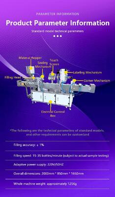 Factory customized Fully Automatic Customized Single Head Sealing Film Labeling and Filling Machine CH-GZ05
