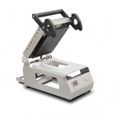 Kompaktowa konstrukcja 304 ze stali nierdzewnej, elektrycznie podgrzewana, ręczna zgrzewarka do tacek DQ-1 do pakowania żywności i mięsa w pojemnikach plastikowych