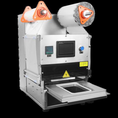 Fabrycznie bezpośredni elektryczny zamiennik gazu Plastikowa taca Elektryczna Zwykłe opakowanie DF250TA-E W pełni automatyczna zgrzewarka do tacek z żywnością