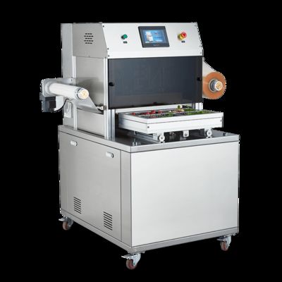 Automatyczny pionowy uszczelniacz tac DQ400L-V z stali nierdzewnej 304 klasy żywnościowej i anodowanej formy aluminiowej 6061 do opakowań próżniowych