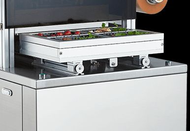 Automatic Vacuum Displacement Vertical Modified Atmosphere Sealer Plastic Customized Tray DQ400L-V High Quality Tray Sealer