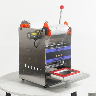 Elektryczna półautomatyczna ręczna maszyna do uszczelniania herbaty mlekowej DF2014T-M z nadwoziem ze stali nierdzewnej klasy spożywczej i anodowaną pleśń aluminiową 6061