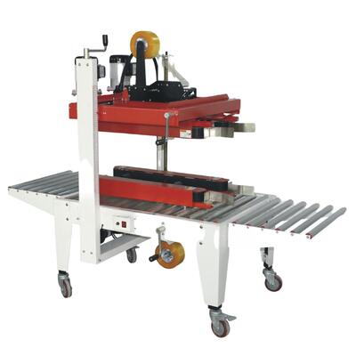 Półautomatyczna maszyna do pakowania kartonów Maszyna do taśm kartonowych Maszyna do wytwarzania taśm kartonowych Maszyna do pieczętowania kartonów automatyczna typu prosty Maszyna do pieczętowania kartonów FX001