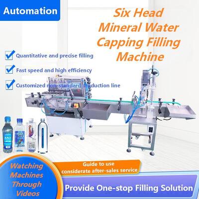 Manufacturer Directly Sell Hot Sales Fully Automatic Magnetic Pump Mineral Water Filling Machine CH-600XGGZ Glass Water Liquid Capping Machine
