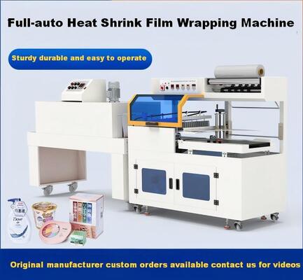 Całkowicie automatyczna L-Type Sealing and Cutting Heat Shrink Wrapping Machine z 1,5 m tunelem do linii pakowania